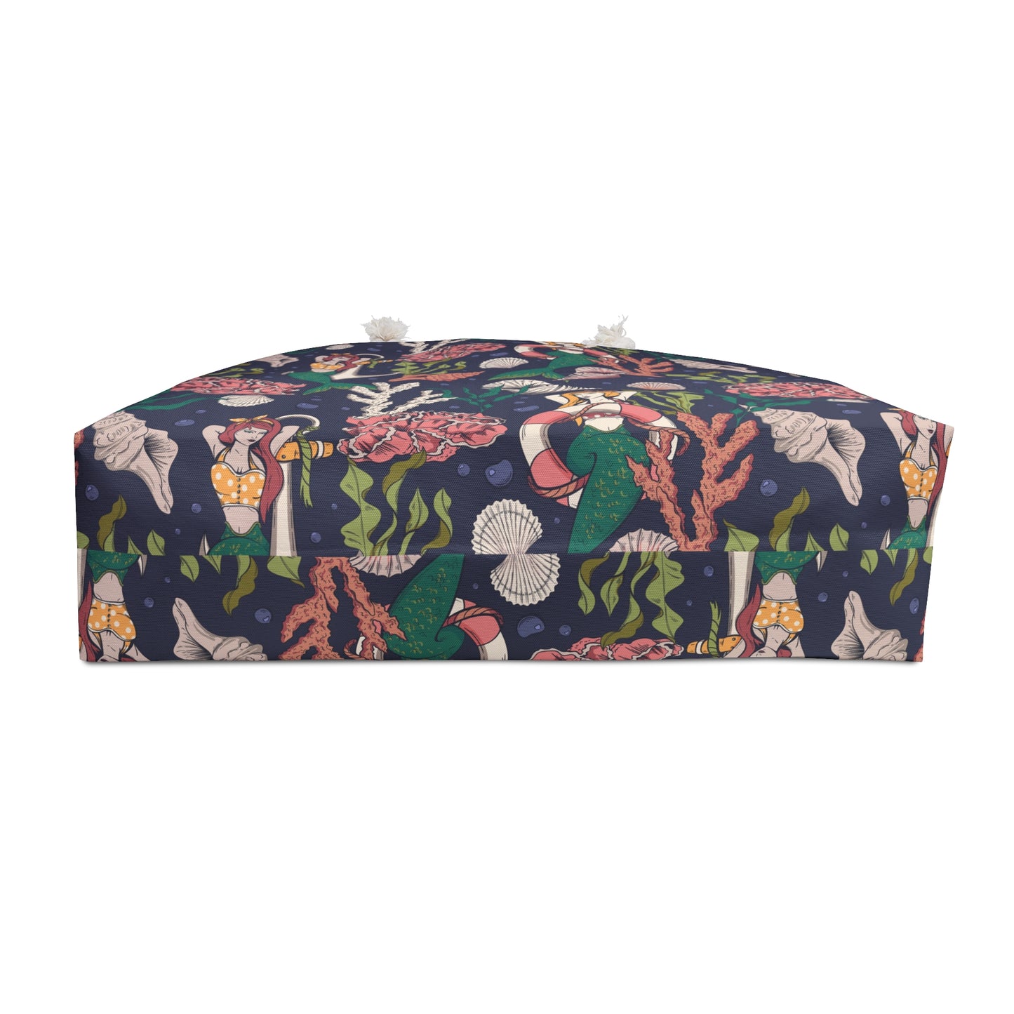 Retro Pinup Mermaid Print Beach Bag