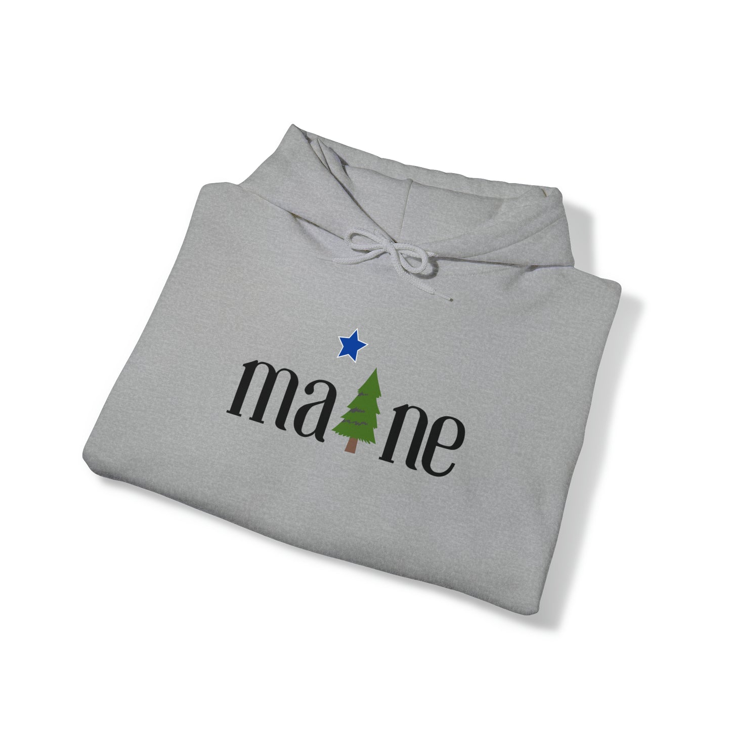 1901 Maine Flag with Pine Tree and North Star Unisex Heavy Blend™ Hooded Sweatshirt