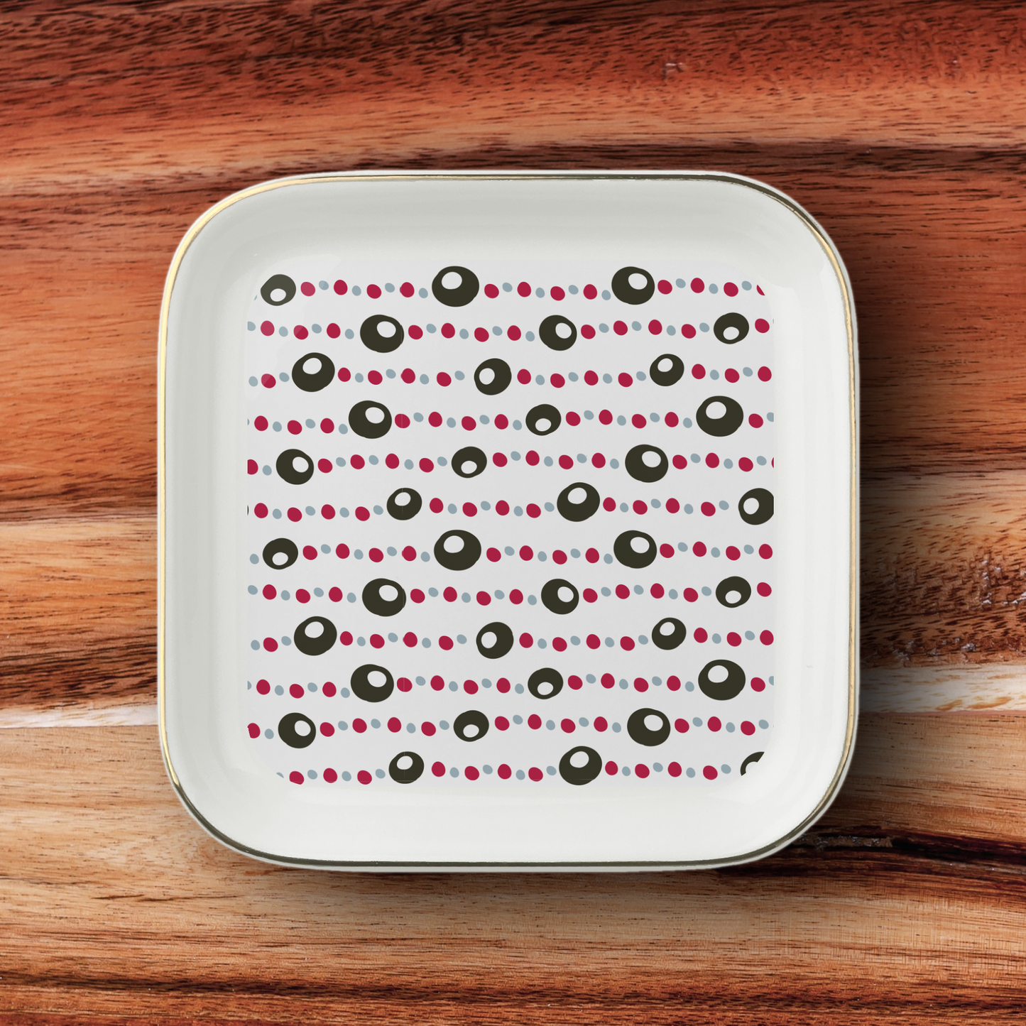 Buckeye Necklace Pattern Jewelry Dish