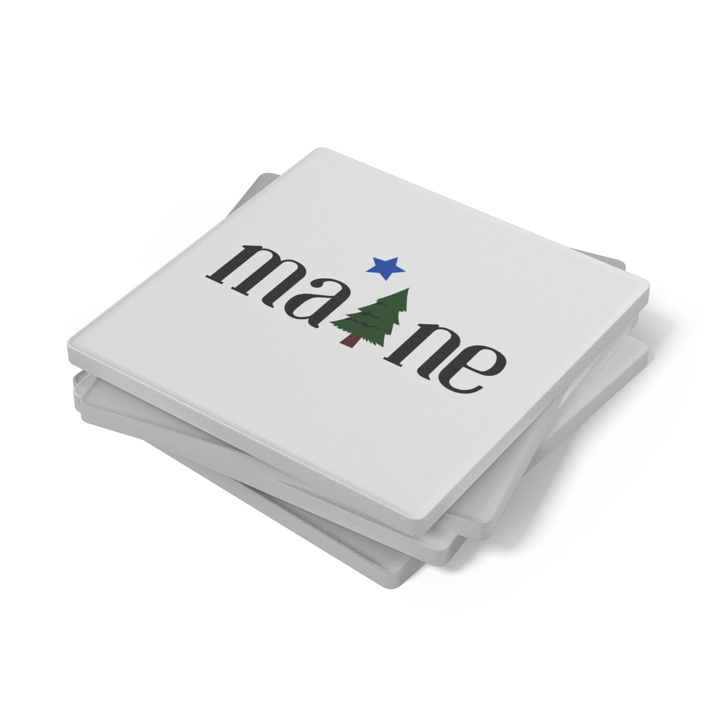 1901 Maine Flag Coaster (set of 4)