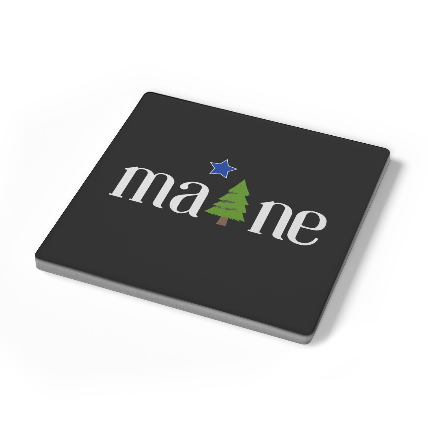 1901 Maine Flag Coasters (Black - set of 4)