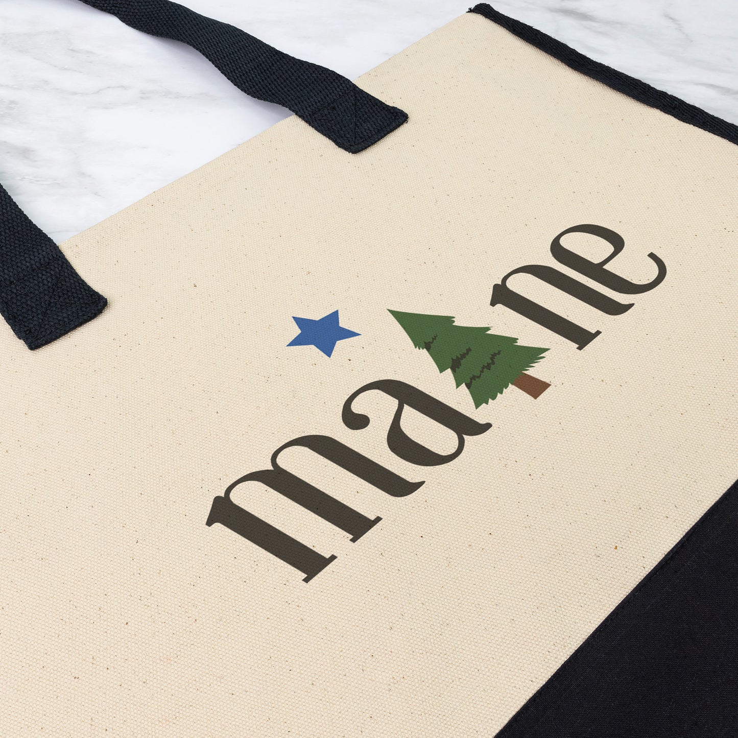 1901 Maine Flag Two-Tone Tote
