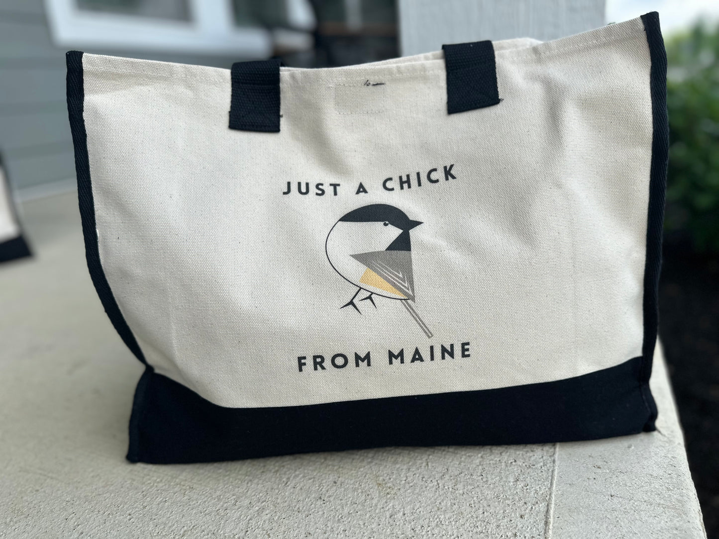 Just a Chick From Maine Two-Tone Tote