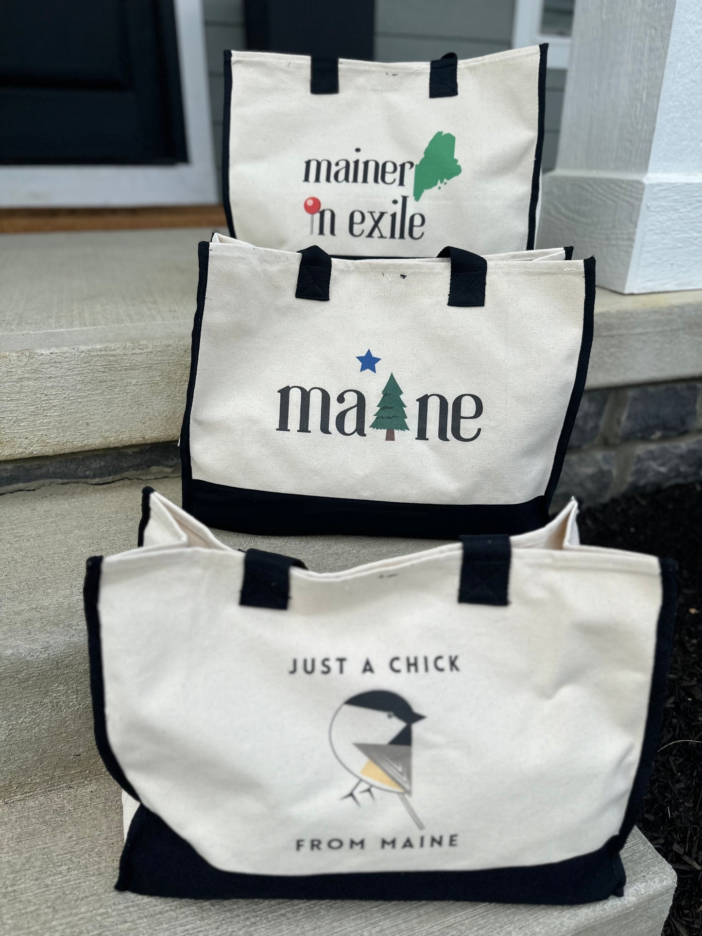 Just a Chick From Maine Two-Tone Tote
