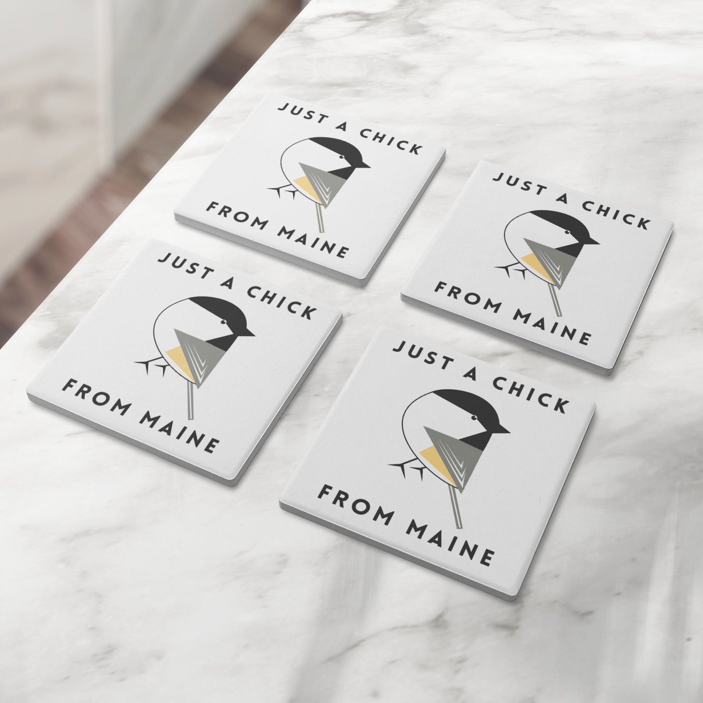 Just a Chick From Maine Stone Coasters (set of 4)