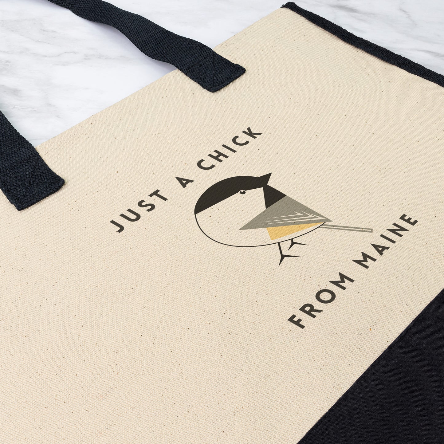 Just a Chick From Maine Two-Tone Tote