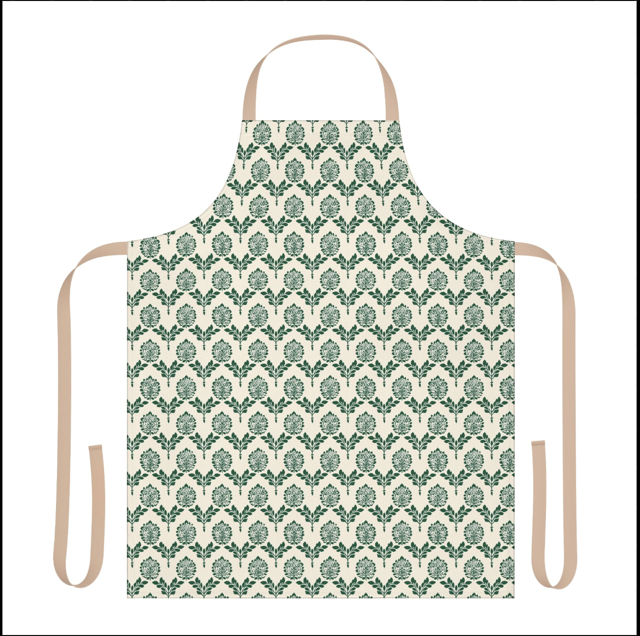 Durable Canvas Apron in Green & Cream (3 Options)