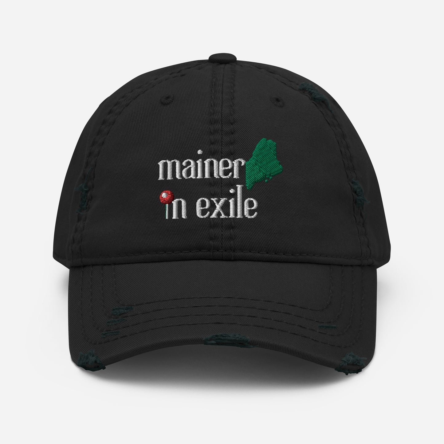 Mainer In Exile Dad Hat (distressed) - Featured in Down East Magazine Gift Guide