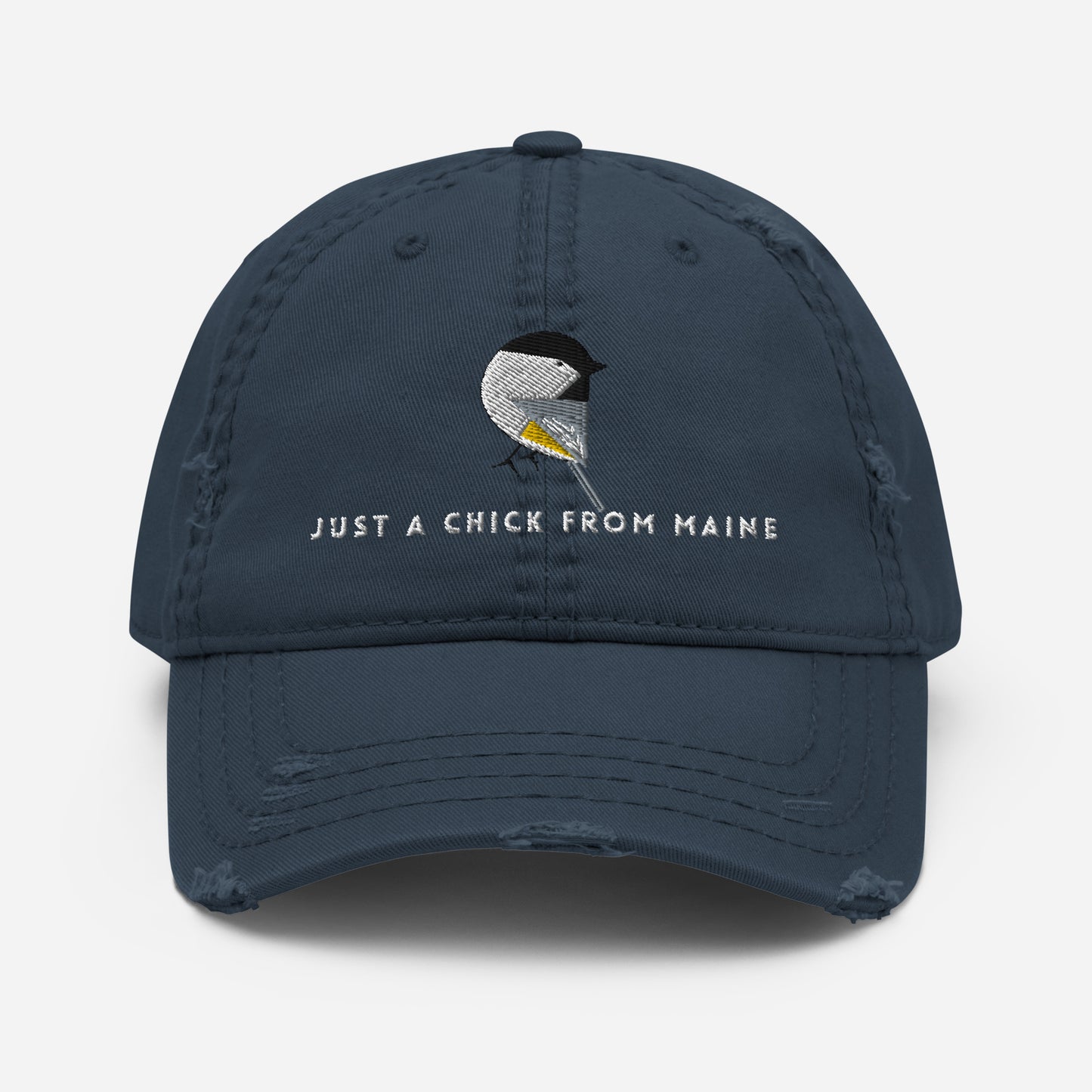 Just a Chick From Maine Dad Hat (distressed)