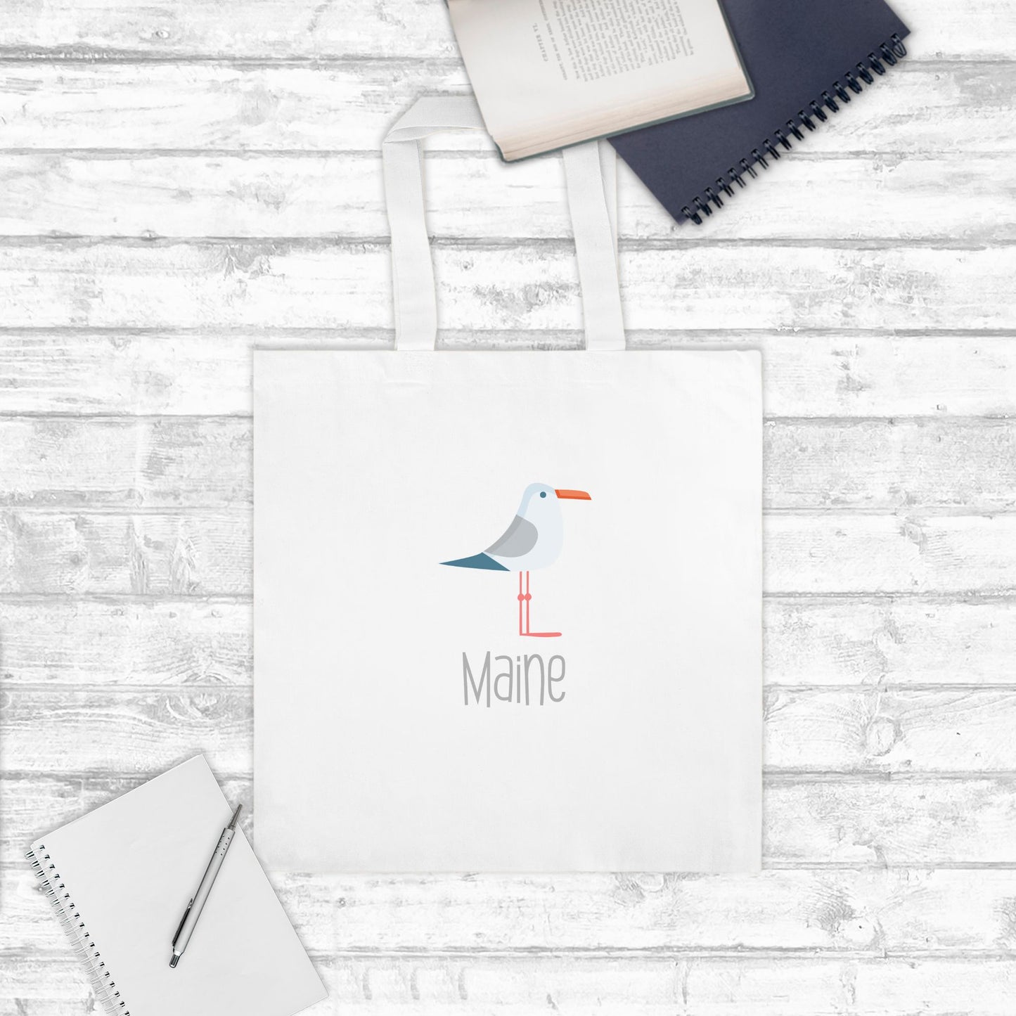 Maine Seagull Lightweight Tote Bag