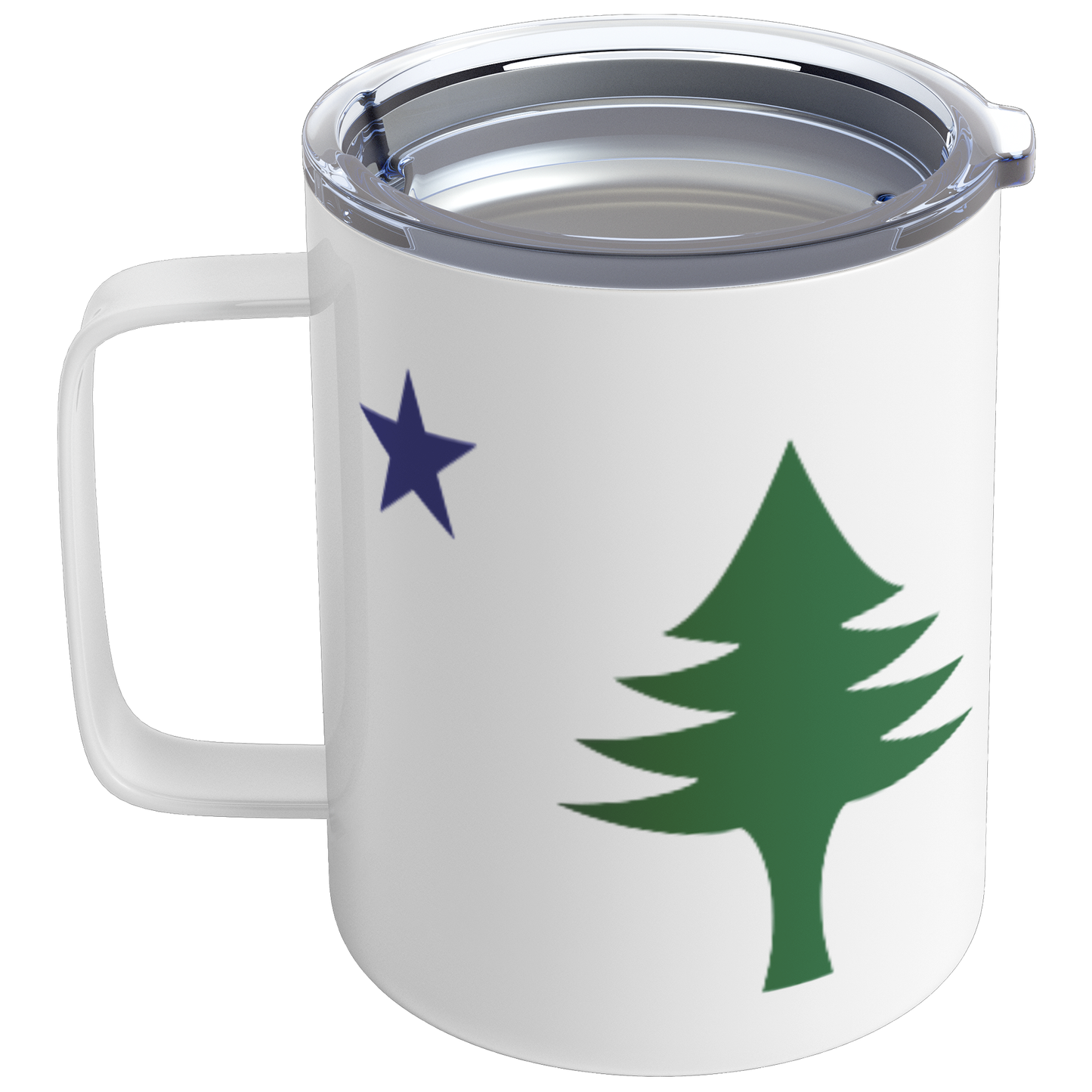 Maine 1901 Flag Insulated Coffee Mug (10 oz) | Pine Tree & North Star | Stainless Steel Travel Mug