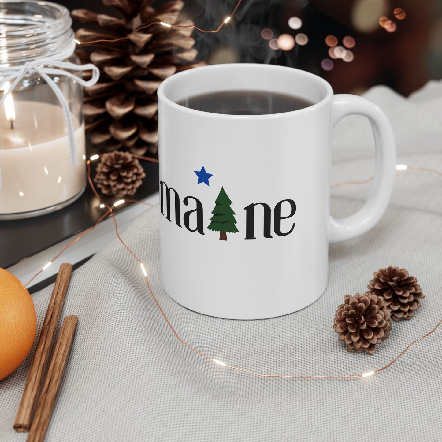 1901 Maine Flag Ceramic Mug, (11oz, 15oz)