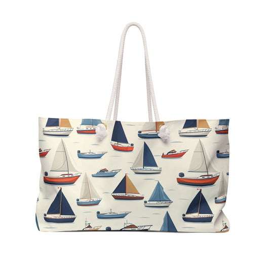 Boat Print Beach Bag