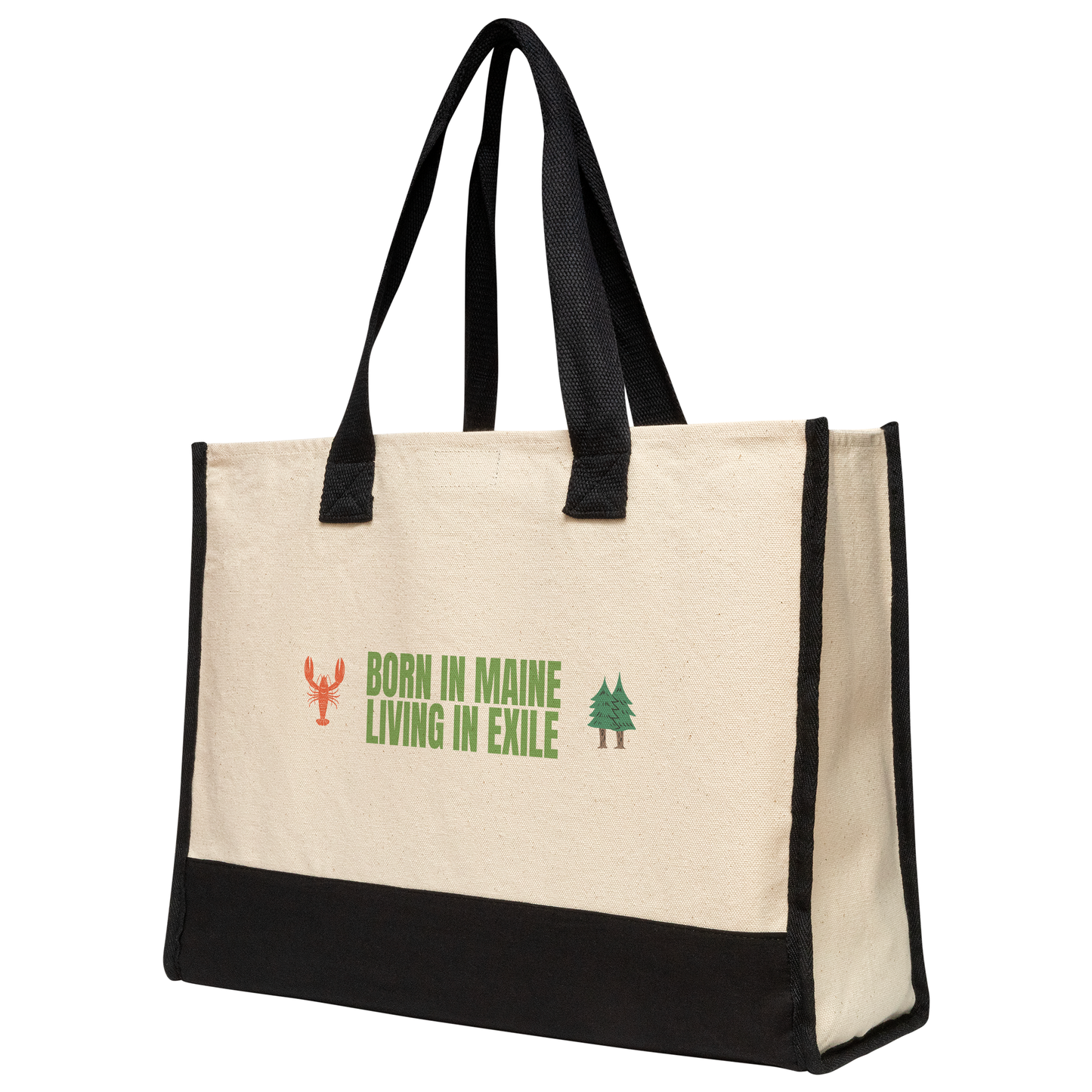 Born in Maine, Living in Exile - Two-Tone Tote
