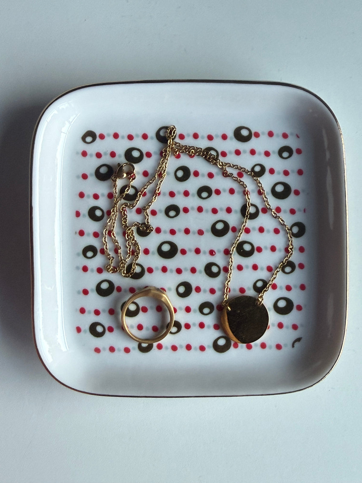 Buckeye Necklace Pattern Jewelry Dish