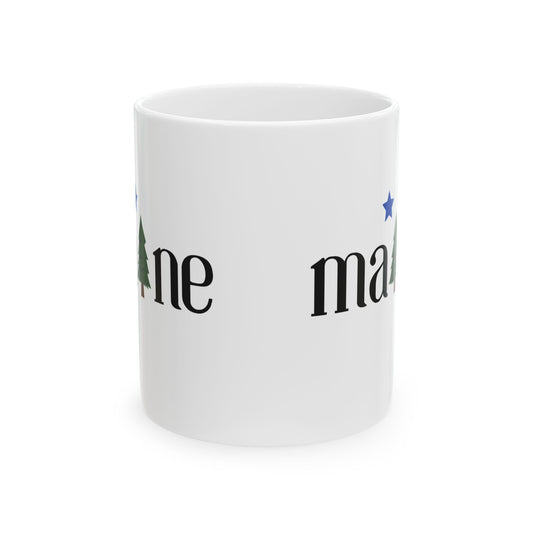 1901 Maine Flag Ceramic Mug, (11oz, 15oz)