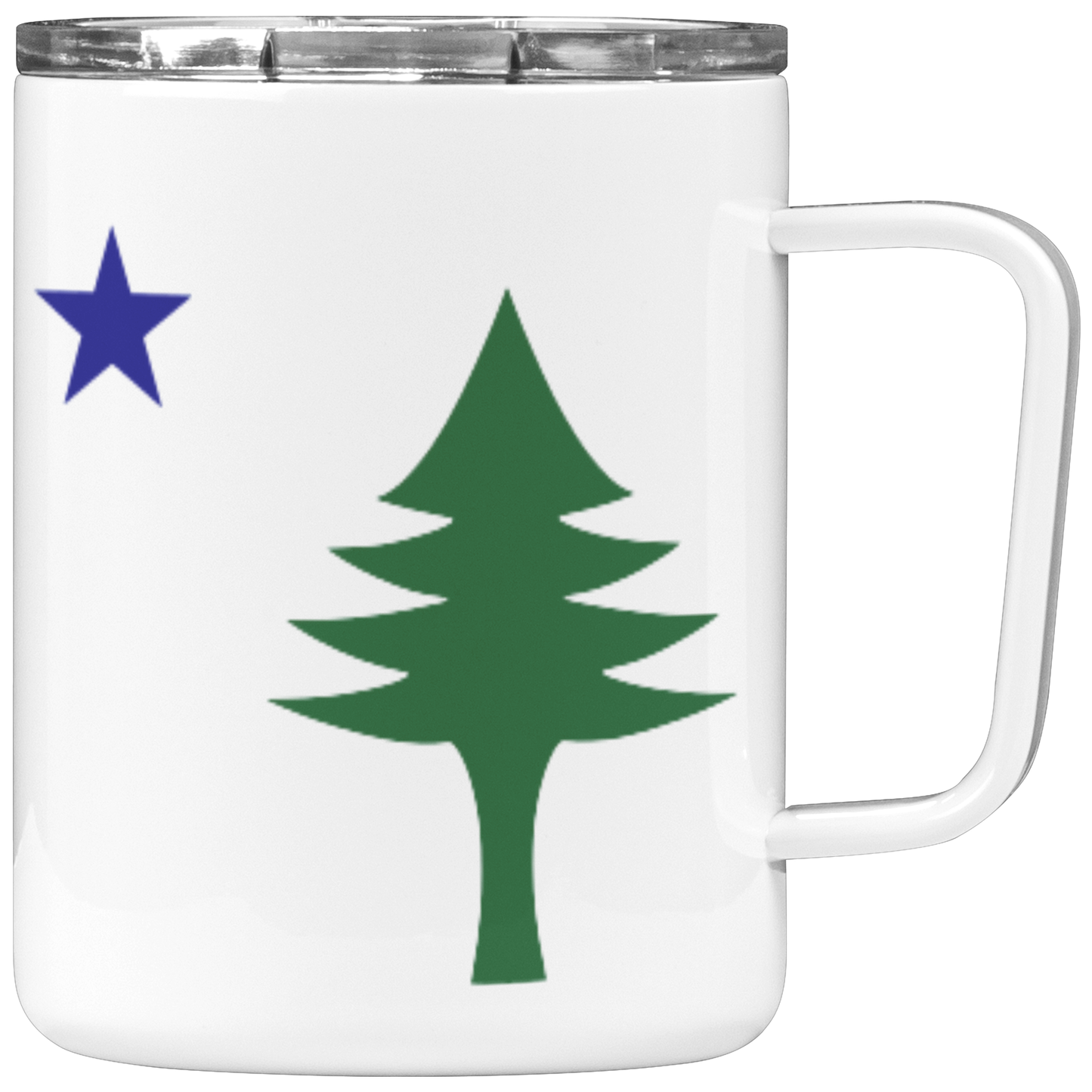 Maine 1901 Flag Insulated Coffee Mug (10 oz) | Pine Tree & North Star | Stainless Steel Travel Mug