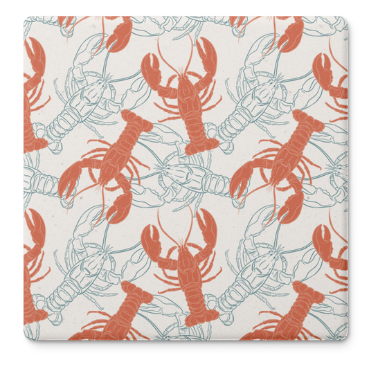 4" Square Sealife Soapstone Coasters (Set of 4)