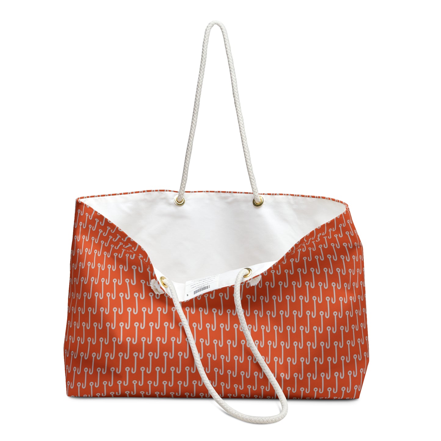 Fishhook Pattern Beach Bag