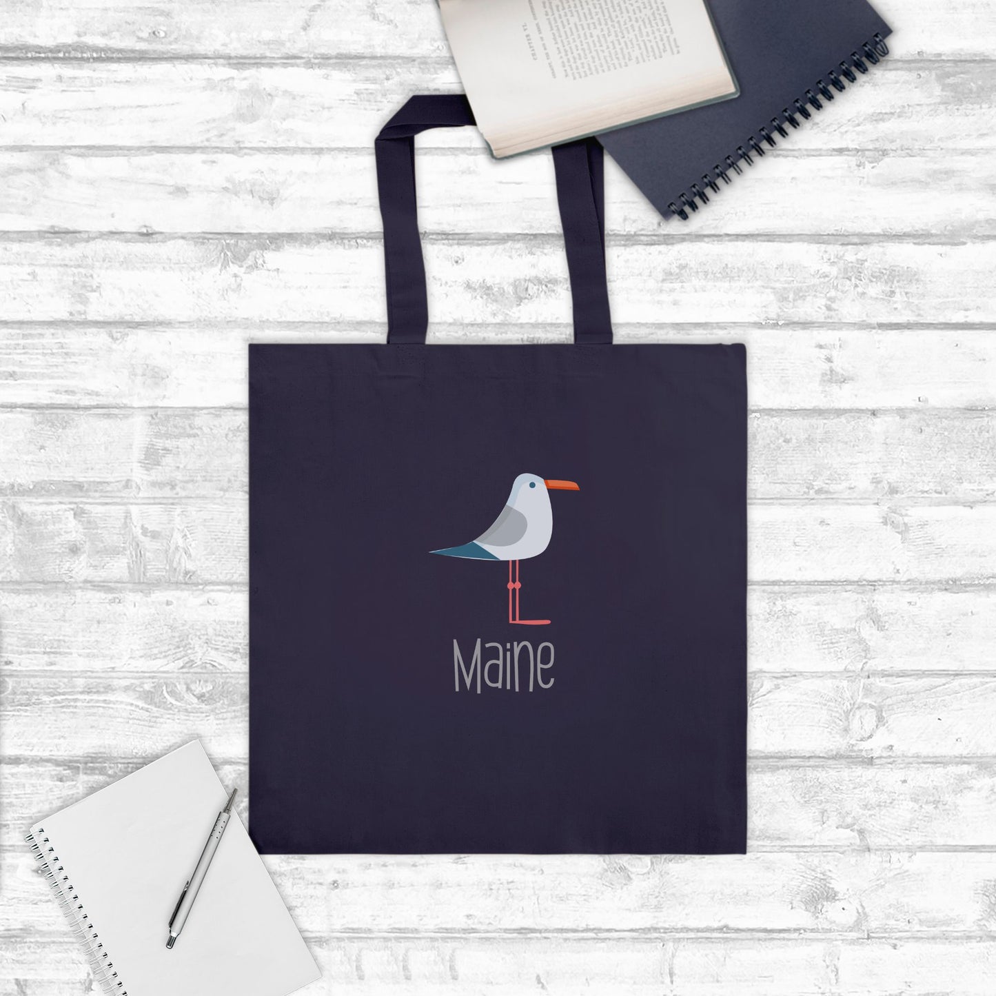 Maine Seagull Lightweight Tote Bag