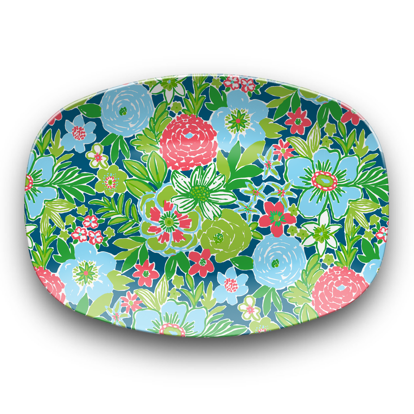 Coastal Floral 10 X 14 Serving Platter