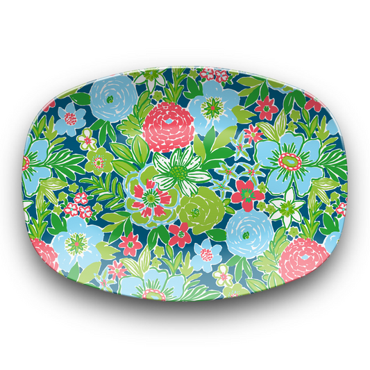 Coastal Floral 10 X 14 Serving Platter