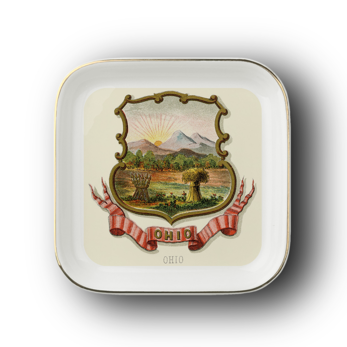 Ohio Coat of Arms Jewelry Dish