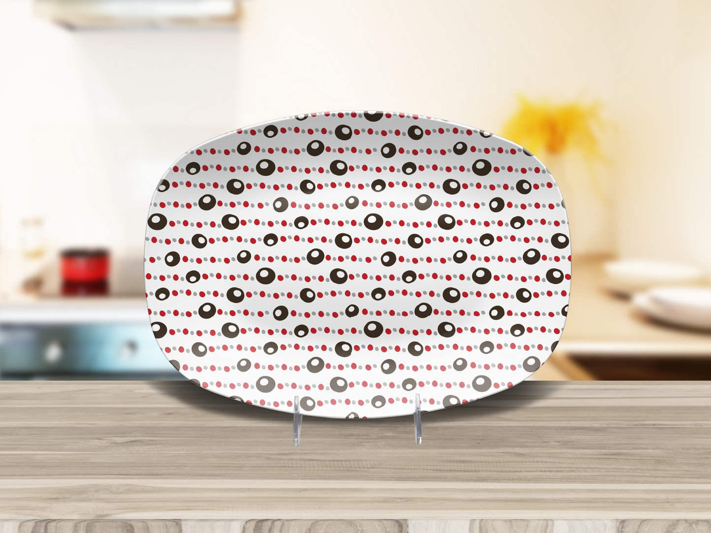 Buckeye Necklace Print 10 X 14 Tailgate Platter