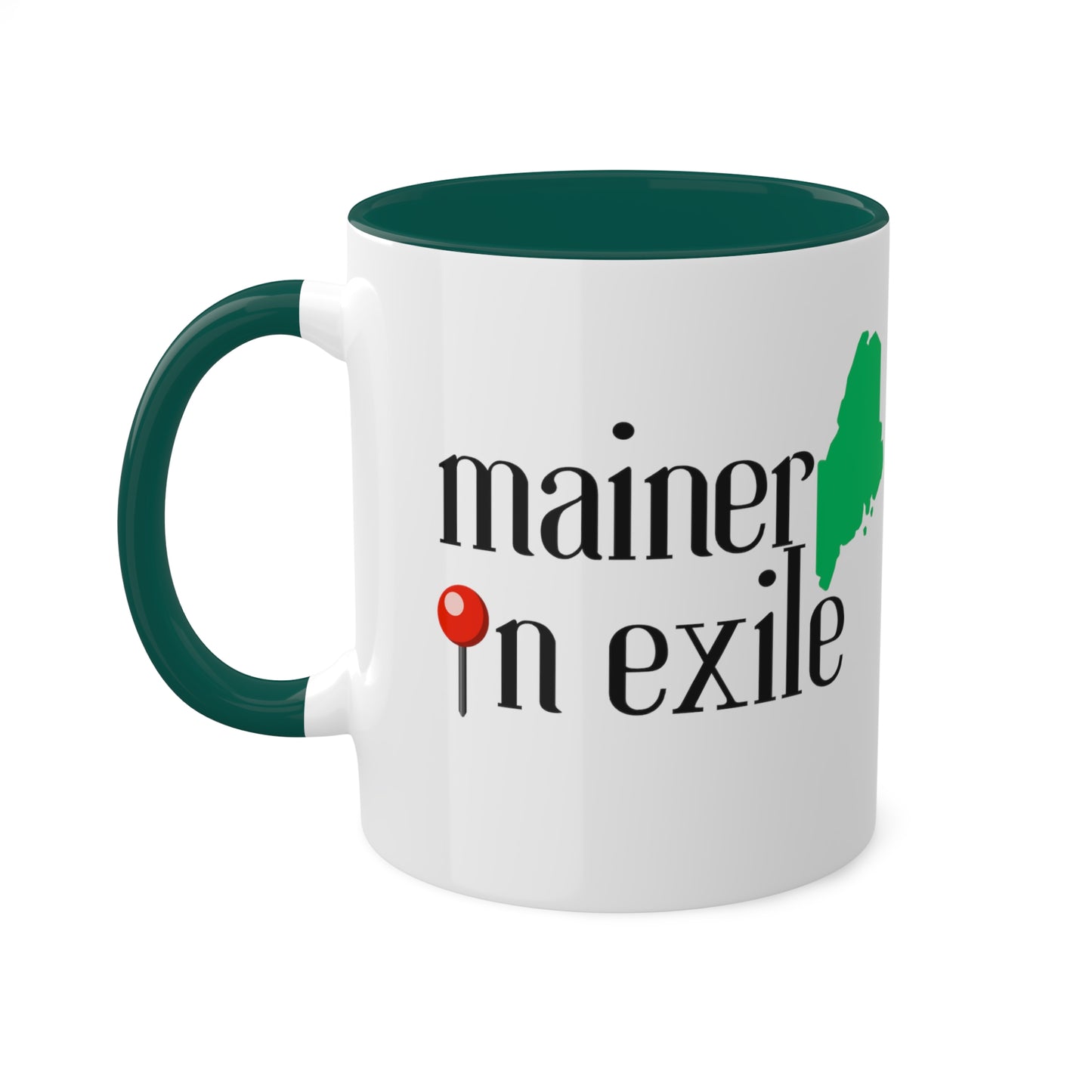 Mainer In Exile Logo Color Mugs, 11oz