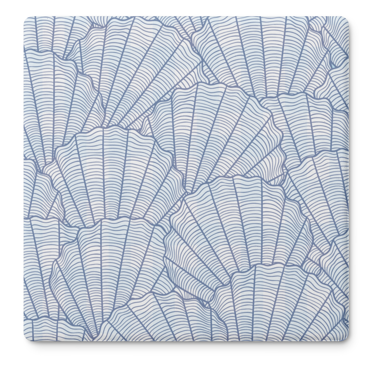 New England Seashell Coasters, Set of 4 Stone Drink Coasters, Maine Coastal Decor, New Hampshire Beach House Gift, Massachusetts Table Decor