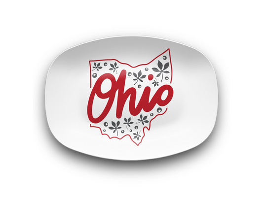 Scarlet & Gray Ohio Platter