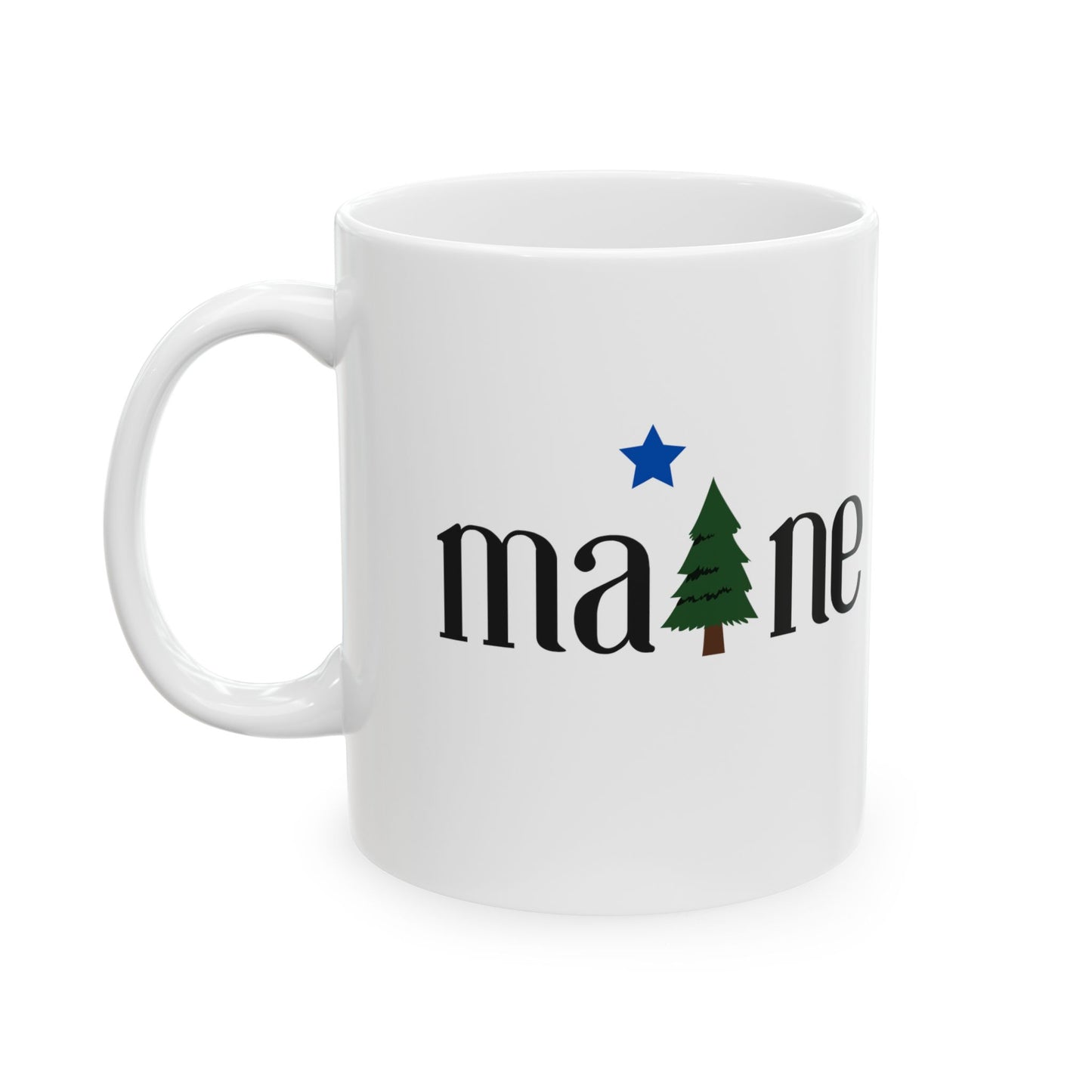 1901 Maine Flag Ceramic Mug, (11oz, 15oz)