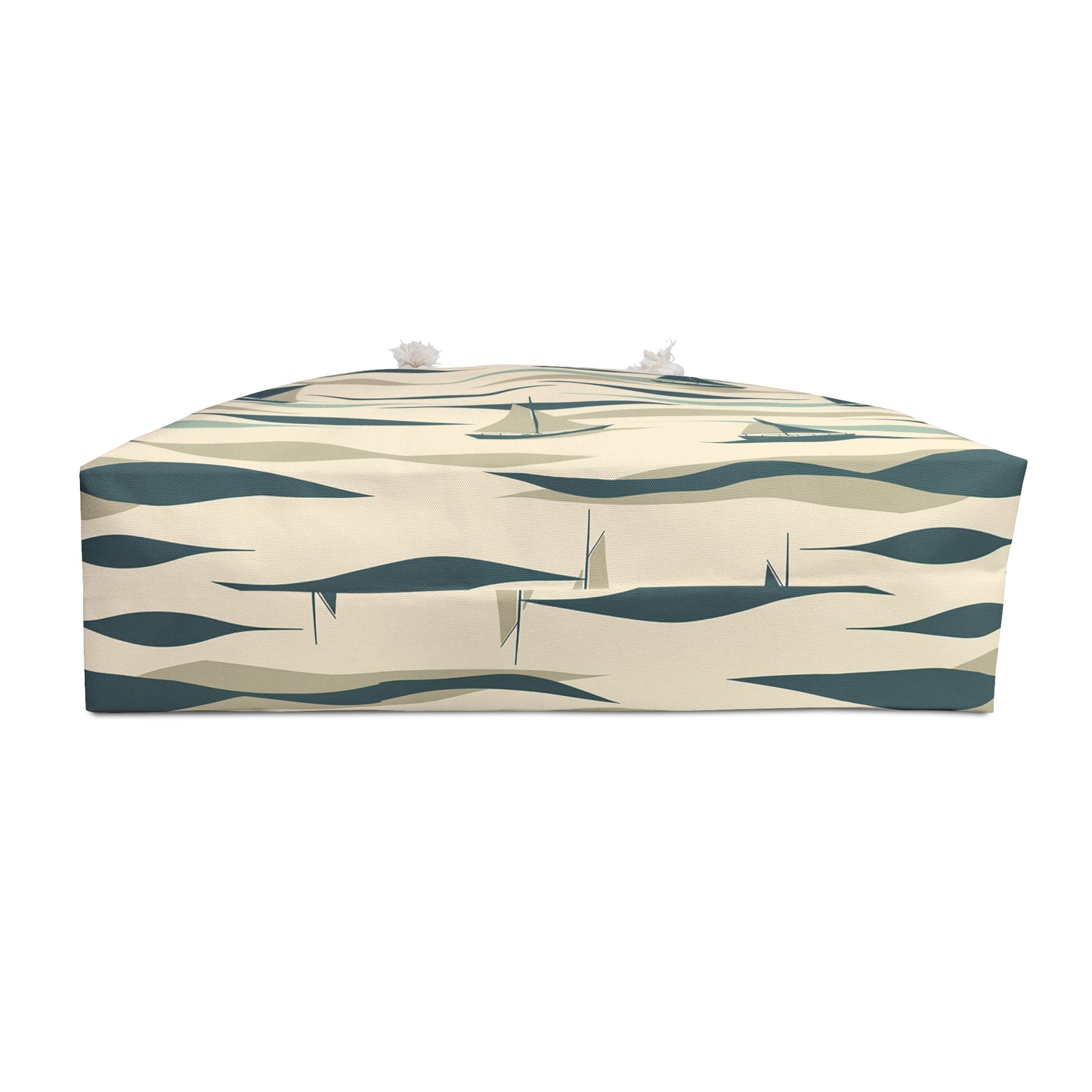 Sailboat & Waves Print Beach Bag