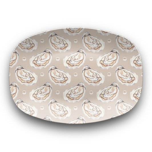 Oyster Pattern Platter - Tan