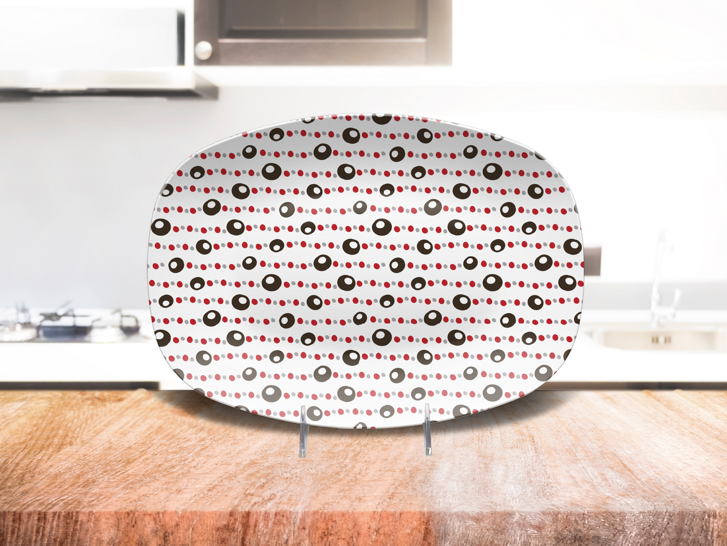 Buckeye Necklace Print 10 X 14 Tailgate Platter
