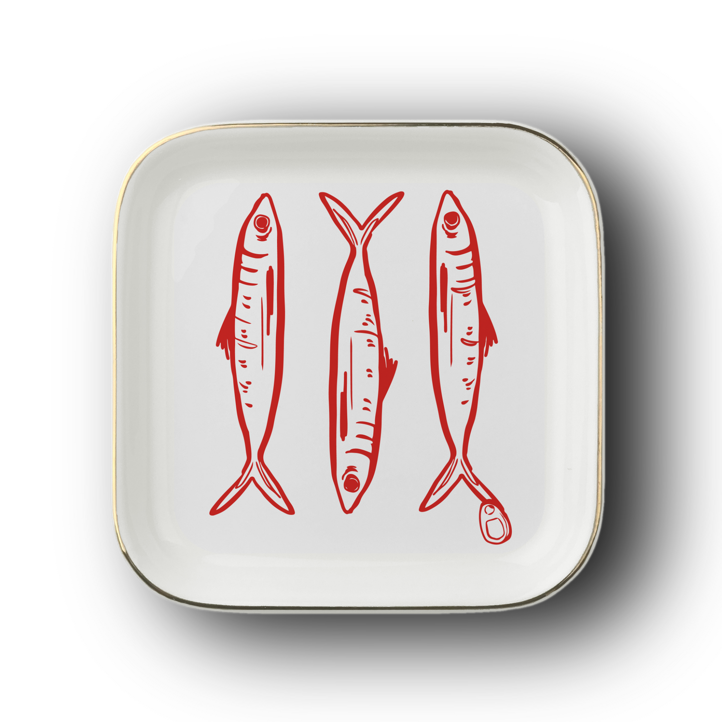 Sardines Jewelry Dish - Red, Blue or Black