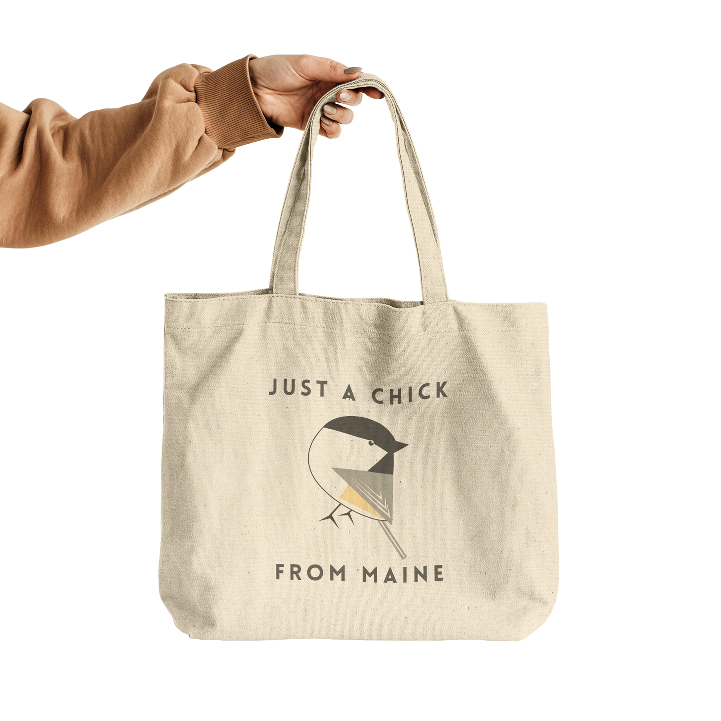 "Just A Chick From Maine" 100% Recycled Cotton Tote Bag