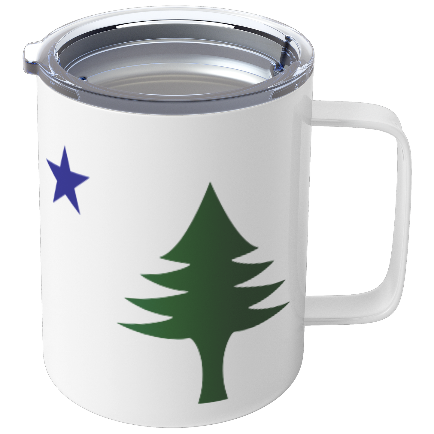 Maine 1901 Flag Insulated Coffee Mug (10 oz) | Pine Tree & North Star | Stainless Steel Travel Mug