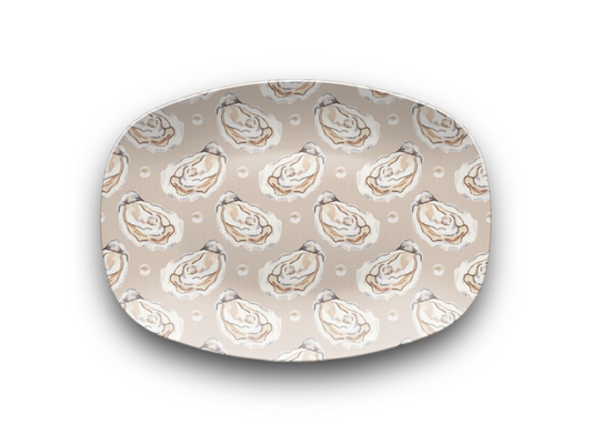 Oyster Pattern Platter - Tan