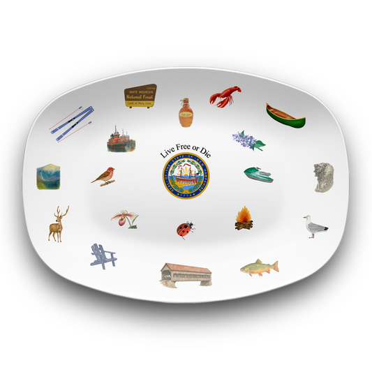 New Hampshire NH Icon Keepsake 10 X 14 Platter