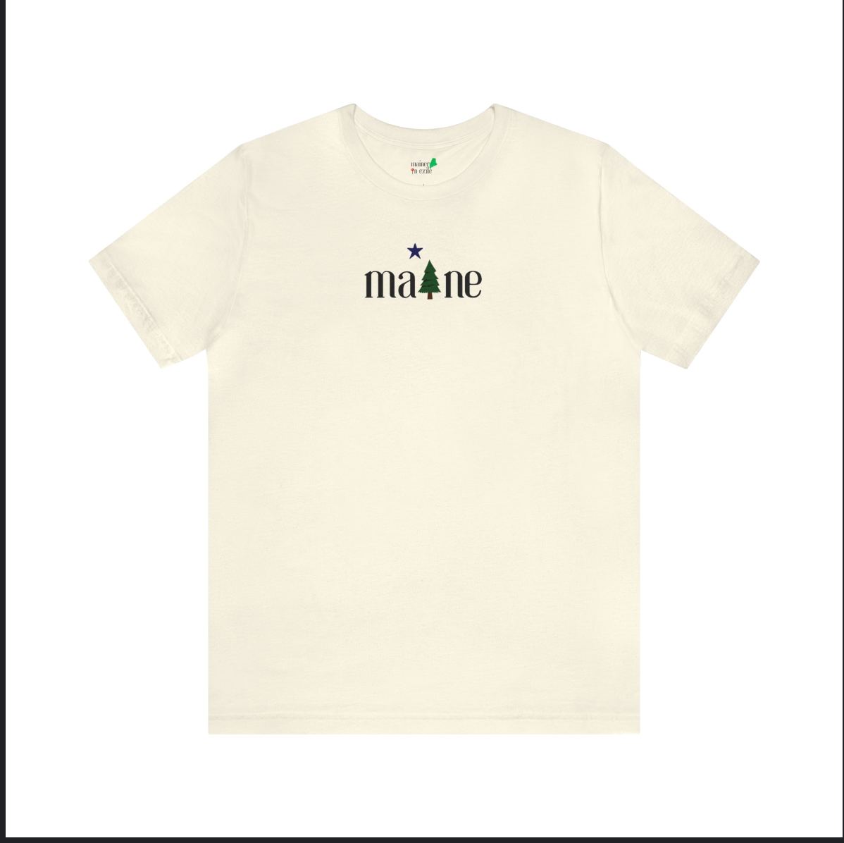 Maine T-Shirt with Pine Tree and North Star - 1901 Maine Flag