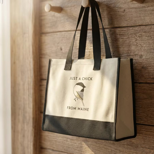 Just a Chick From Maine Two-Tone Tote