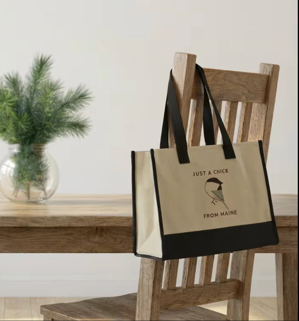 Just a Chick From Maine Two-Tone Tote