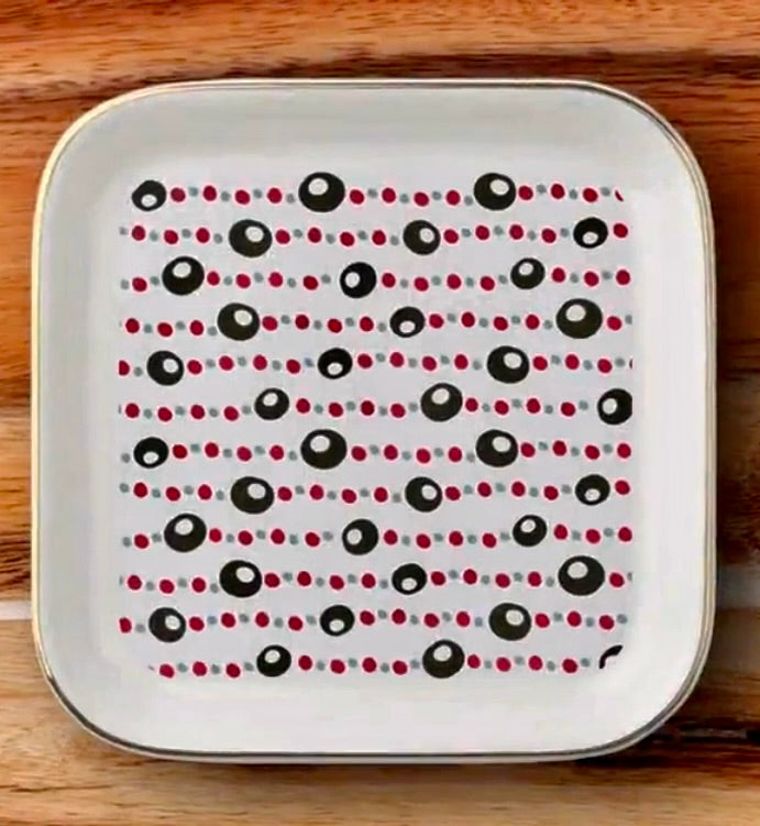 Buckeye Necklace Pattern Jewelry Dish