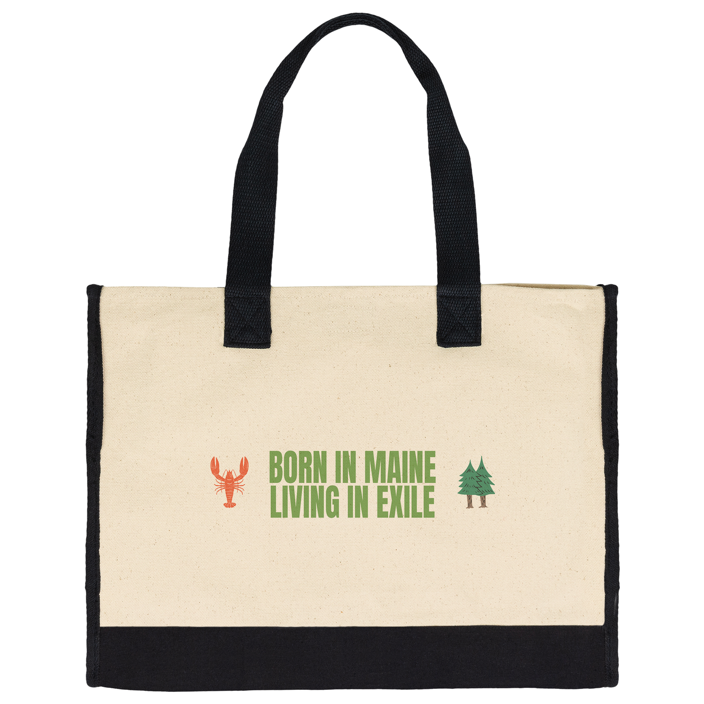 Born in Maine, Living in Exile - Two-Tone Tote