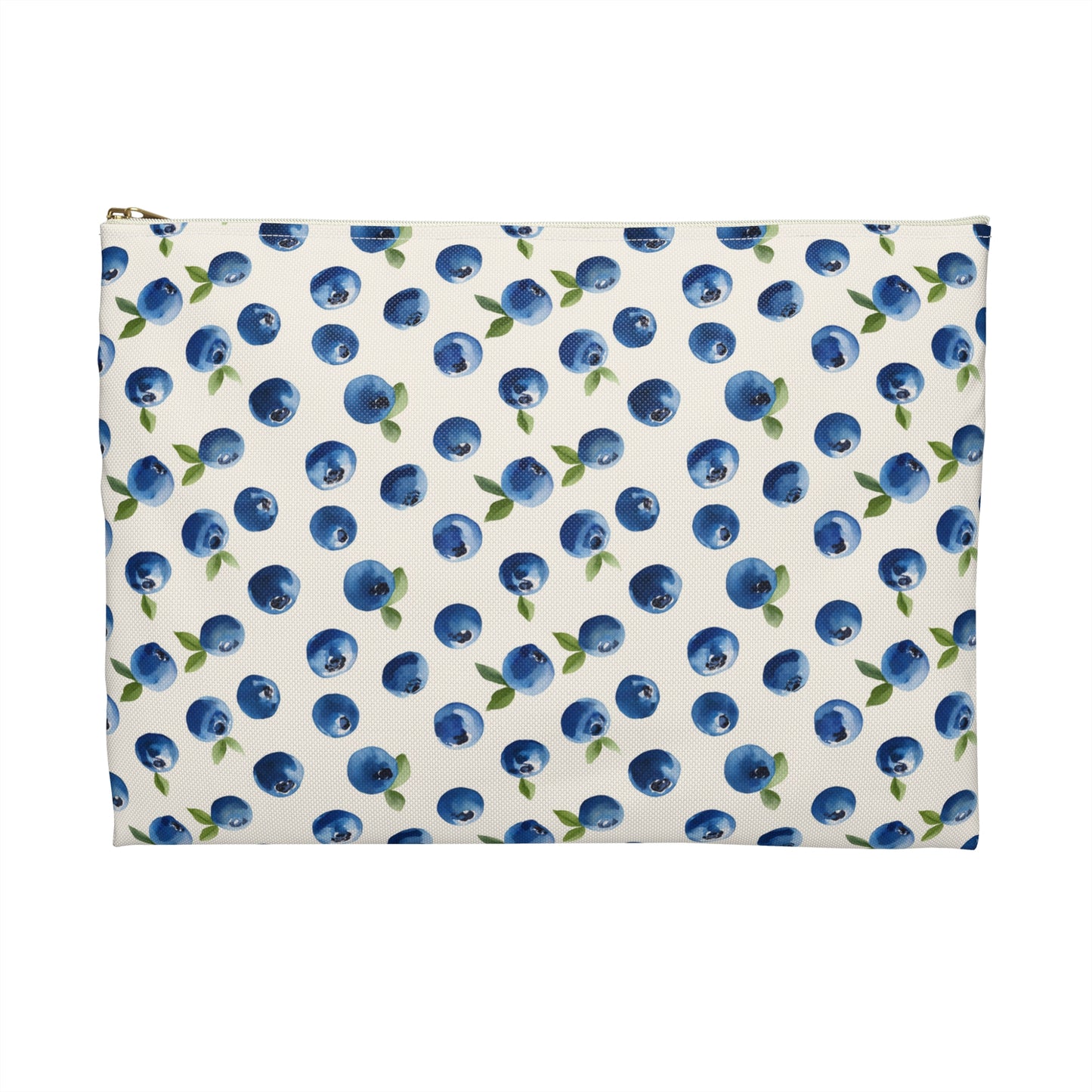Maine Blueberry Flat Zipper Pouch | Coastal Cosmetic Bag, Travel Organizer