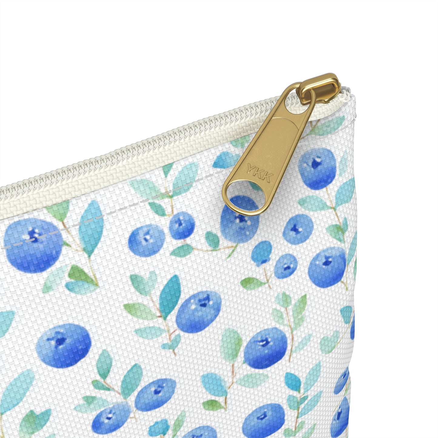 Blueberry Print Flat Pouch, Travel Cosmetic Bag, Pencil Case - 2 colors, 2 sizes