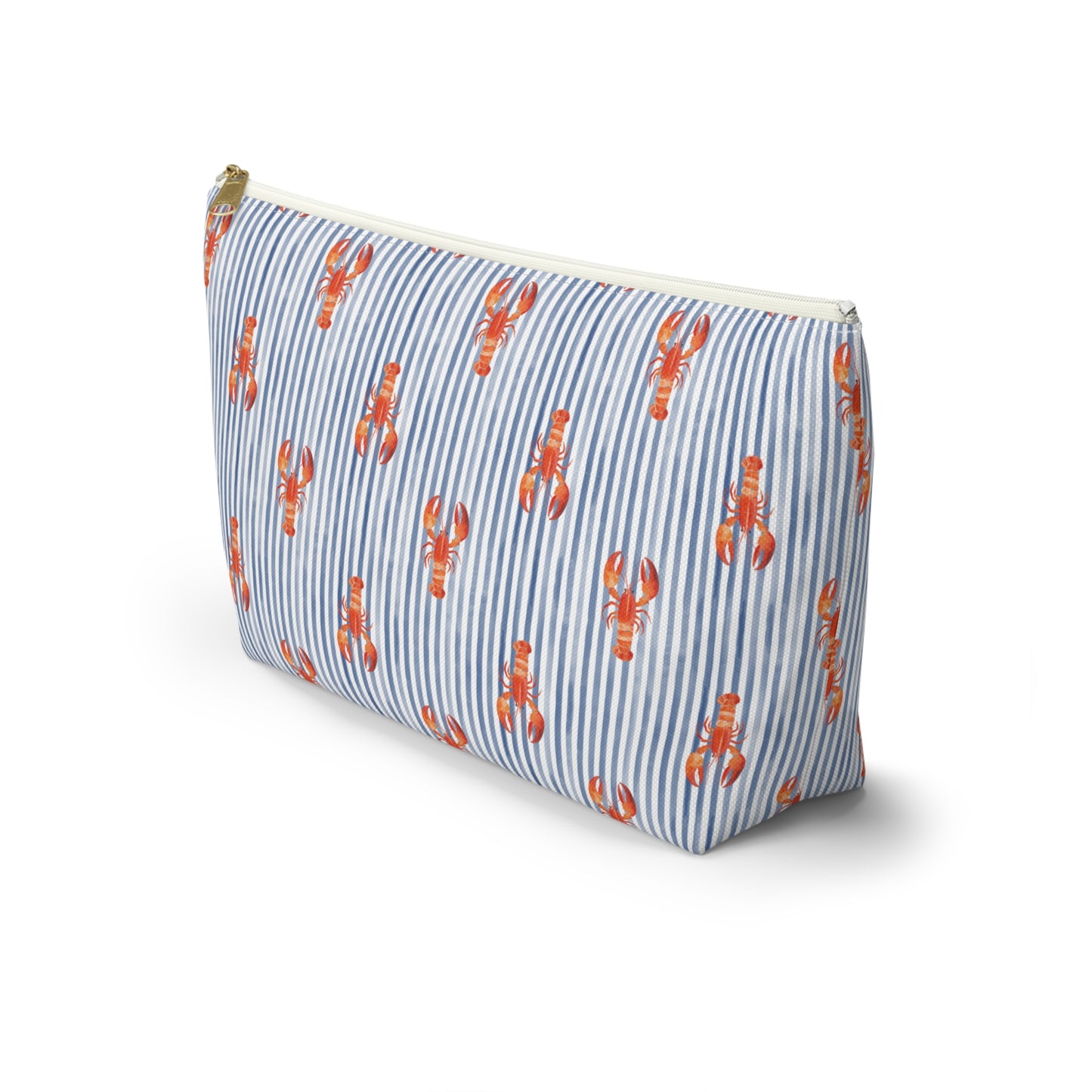 Blue Stripe Lobster T-Bottom Pouch