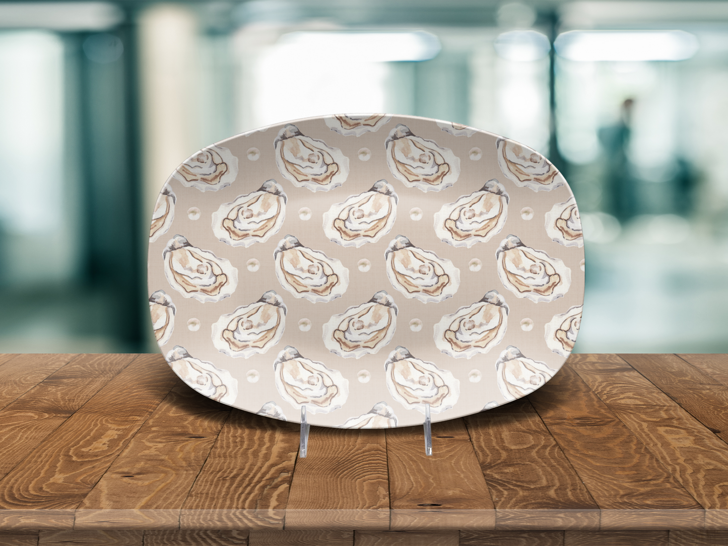 Oyster Pattern Platter - Tan