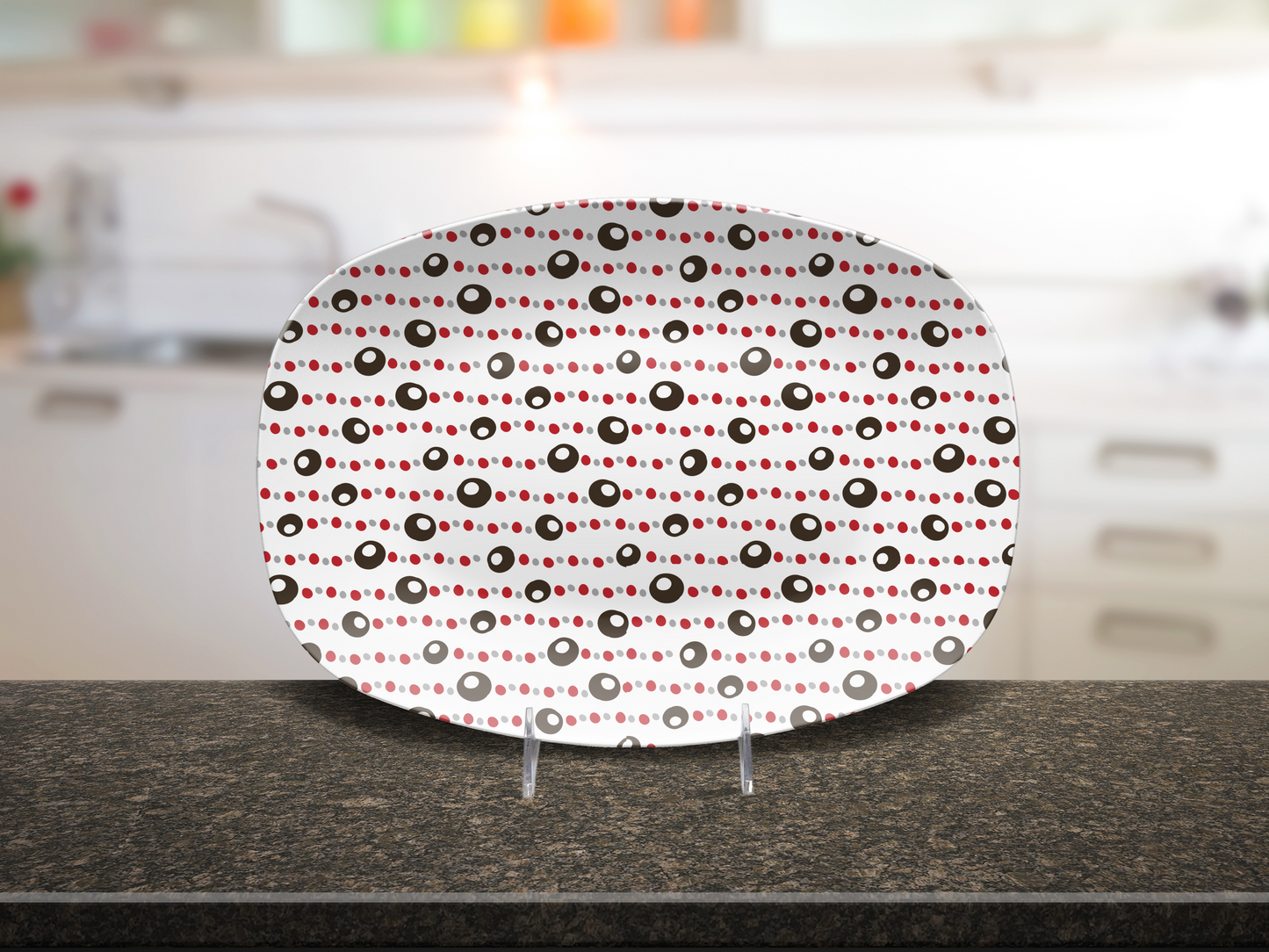 Buckeye Necklace Print 10 X 14 Tailgate Platter